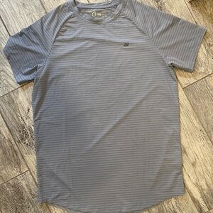 Ziya Active Mens Blue striped T NWOT